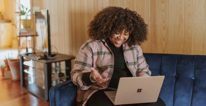 woman with laptop